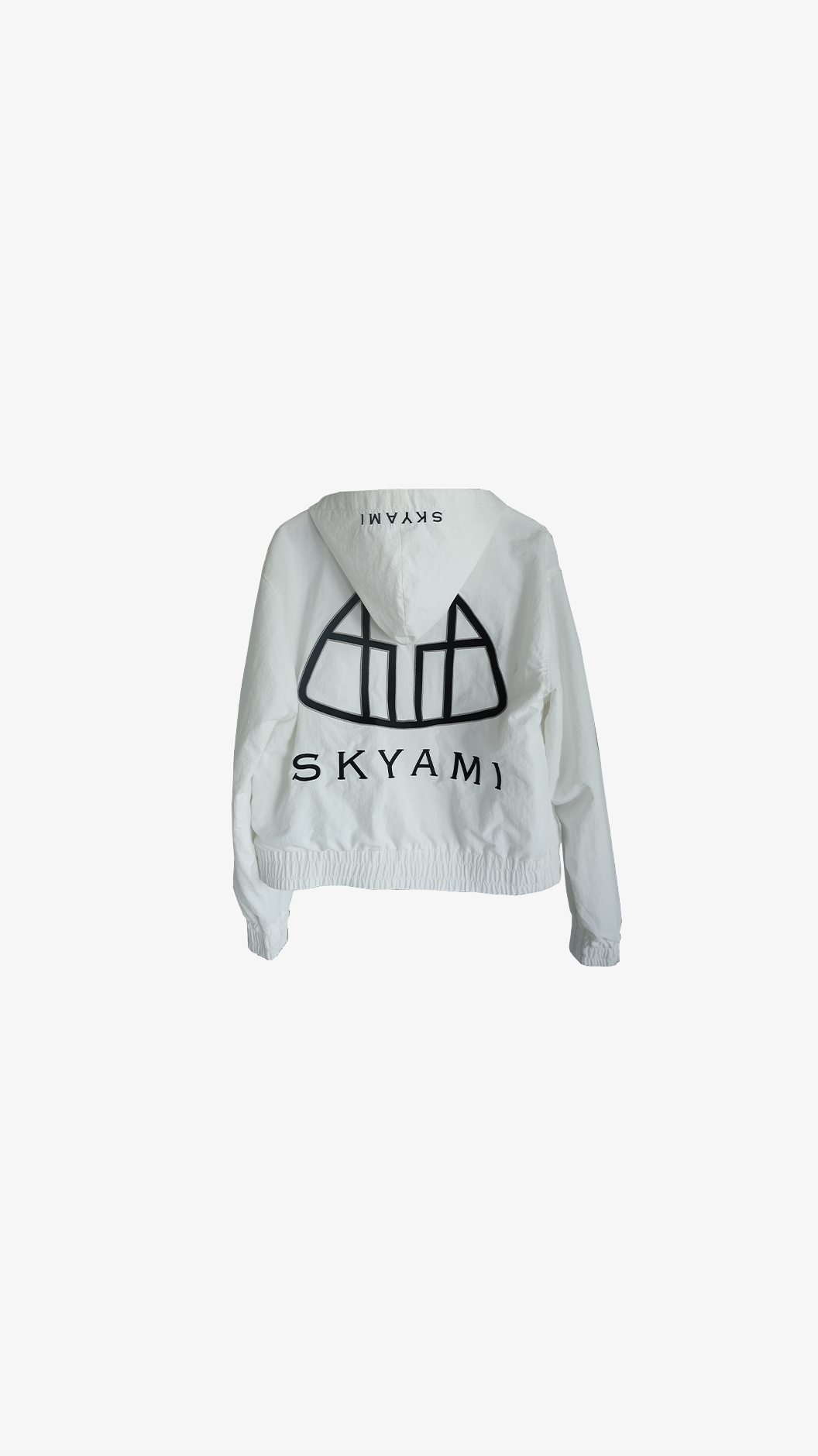 SKYAMI NYLON ZIP UP (WHITE)