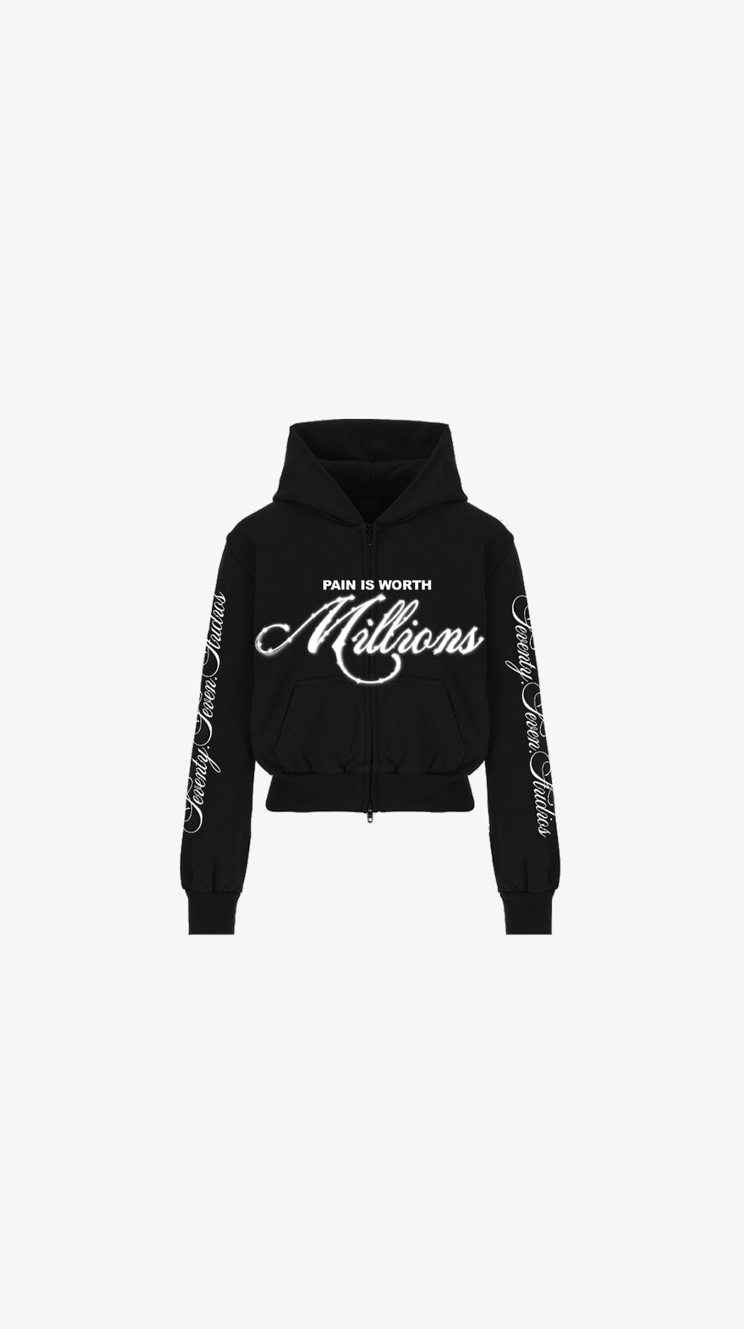 "MILLIONS" ZIP UP (BLACK)