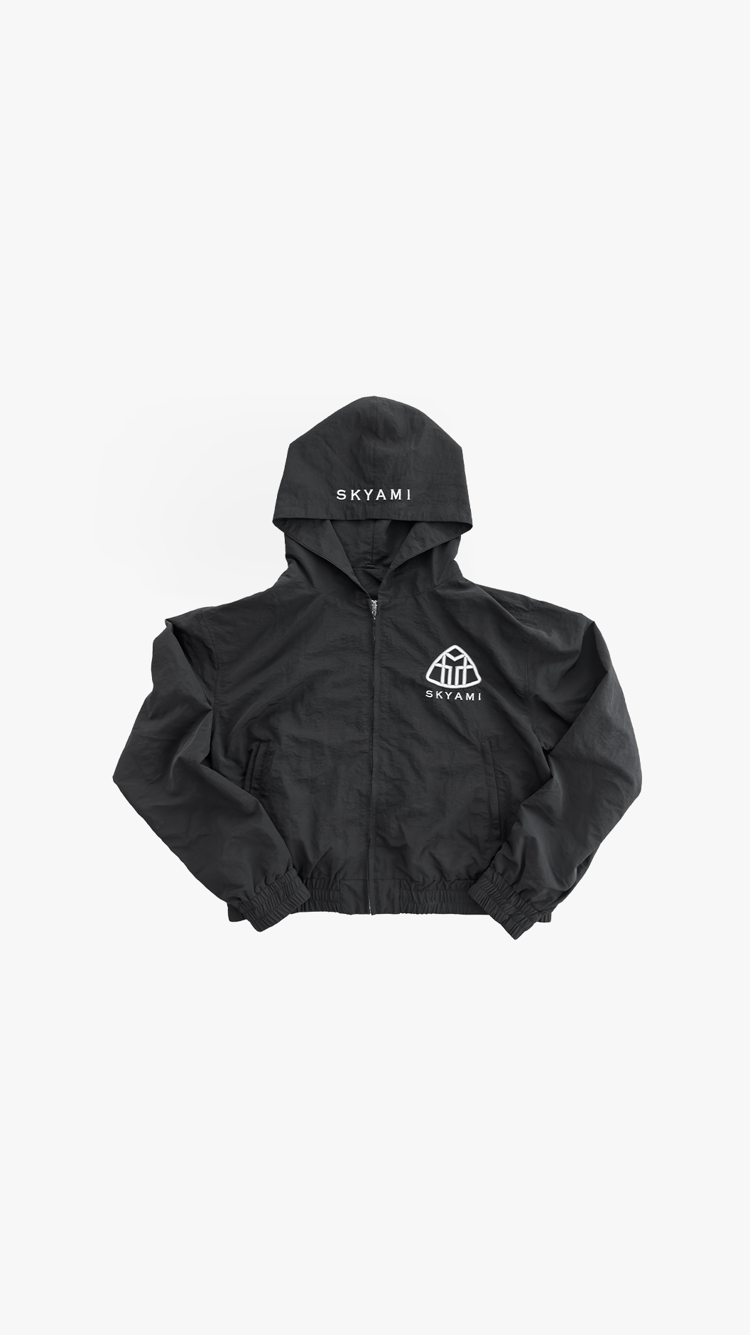 SKYAMI NYLON ZIP UP (BLACK)