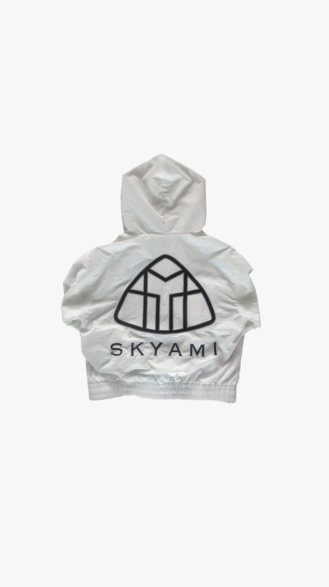 SKYAMI NYLON ZIP UP (WHITE)